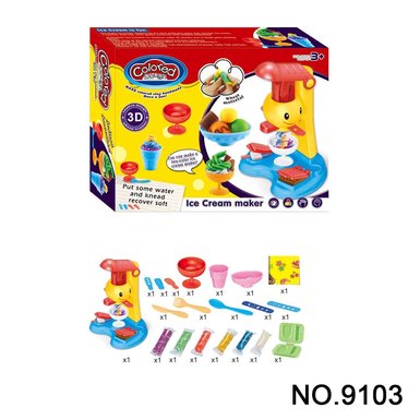 Ice cream maker/noodle maker colorful clay set