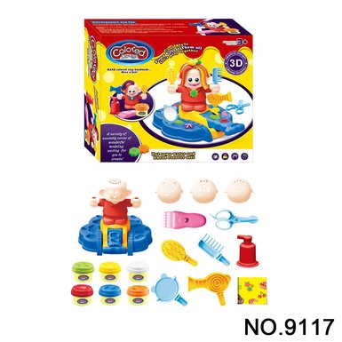 Barber/Ice Cream/Noodle Maker Colored Clay Set