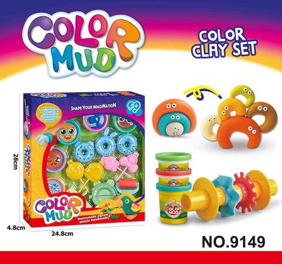 Colored clay candy/burger