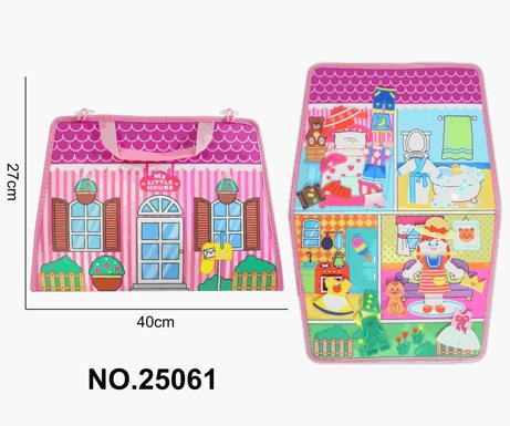Montessori children's early education felt for children's education, pink single-page portable