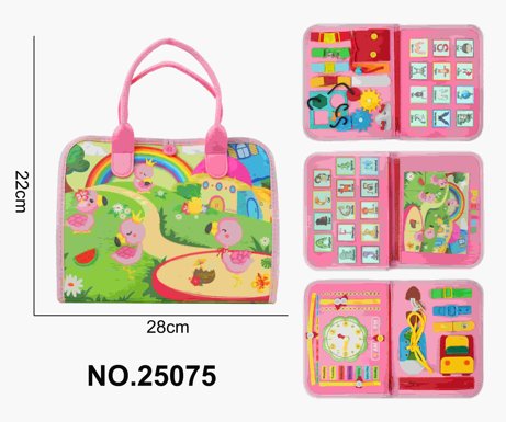 Montessori children's early education felt puzzle 5 pages of flamingo busy book
