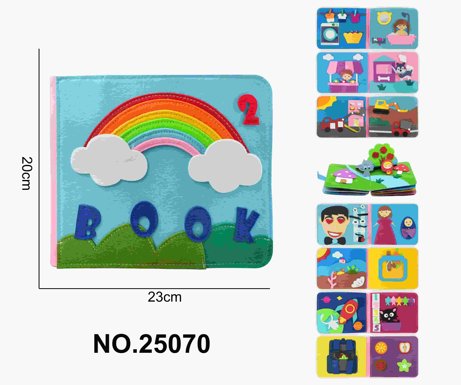 Montessori children's early education felt puzzle rainbow 2 busy book
