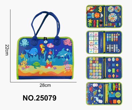 Montessori children's early education felt puzzle 5 pages of busy book