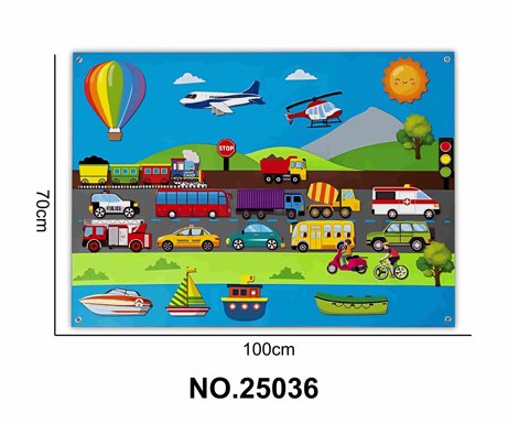 Montessori children's early education felt educational car wall hanging storyboard
