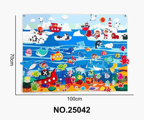 Montessori children's early education felt educational ocean wall hanging storyboard