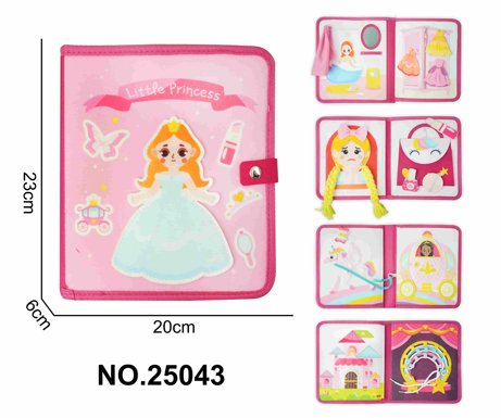 Montessori children's early education felt, educational luxury princess book 5 pages