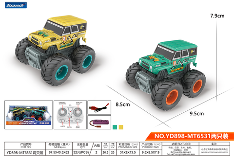 Large-wheeled Jeep stunt vehicle (including electricity) remote control vehicle toy