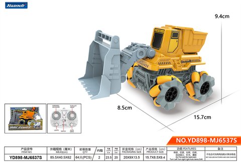 Soil stacker stunt drift car/remote control car toy with bucket (not included electricity)