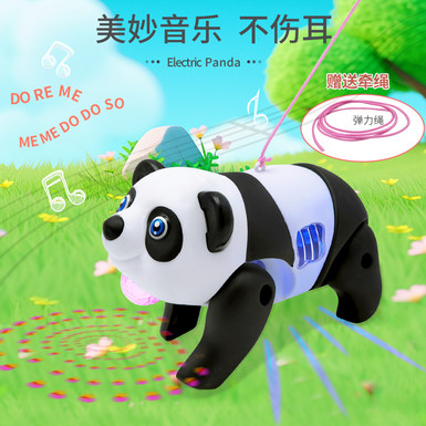 Electric lighting, sound effects, crawling panda
