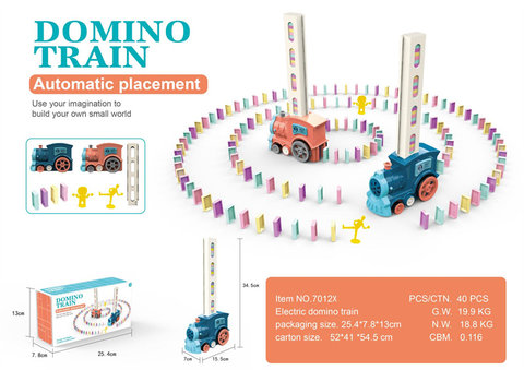 Electric dominoes, train toys, electric toys, educational toys (with 60 dominoes)