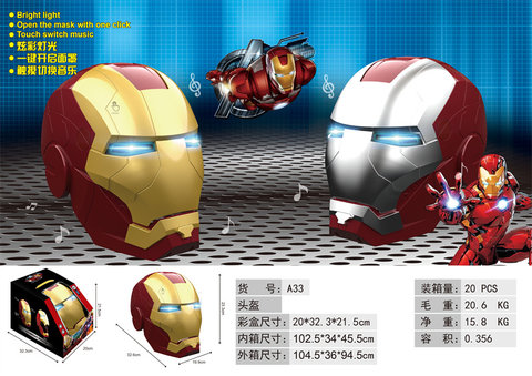 IronManHelmet(Chinese)ColorfulLights,OneClickOpeningMask