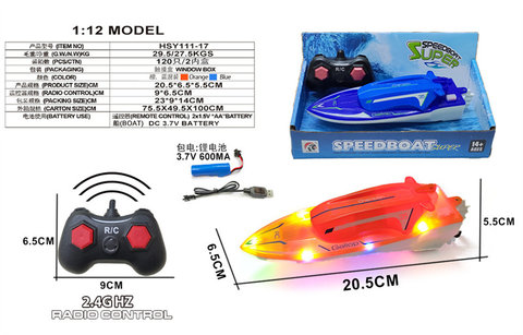 Two way remote control combat ship (2.4G transparent light)
