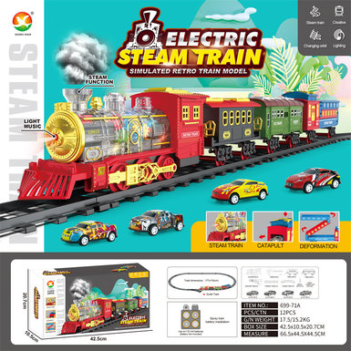 Classicalsteamtransparent7-colorwheelelectrictracktrain