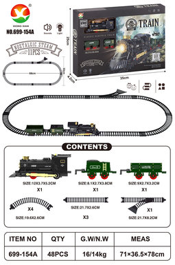 Classical electric rail train