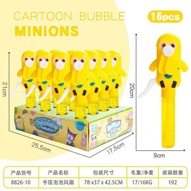 Hand-pressed bubble fan toy