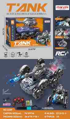 Small 8-wheeled tank stunt water bomb car remote control car toy