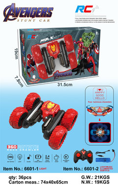 Iron Man Butterfly Blooming Lighting Remote Control Stunt Car Remote Control Toy Car