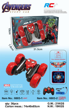 Spider Man Butterfly Blossom Light Remote Control Stunt Car