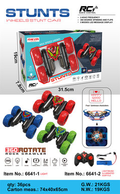Butterfly blooming light remote control stunt car remote control toy car