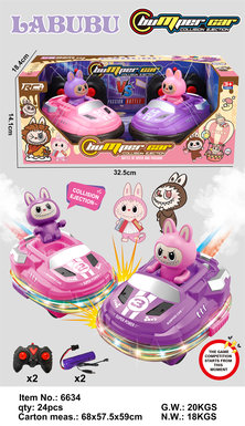 Labub spray light music bumper car