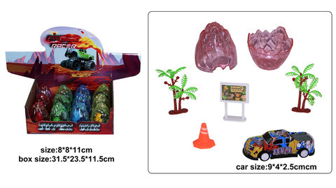 Xinle iron pickup truck scene (pull back) four-color mixed toy