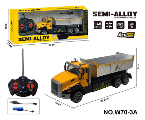 Xinle four-way remote control alloy tractor (engineering transport vehicle) remote control car toy
