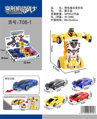 Xinle inertia impact transformation car toy