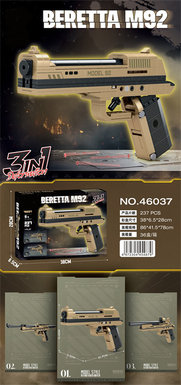 Xinle DIY assembles building blocks M92 pistol Lego building block toys