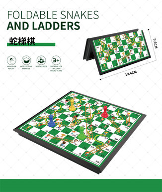 Puzzleearlyeducationplayhouseboardgameportablesnakeladderchess(Englishnon-magnetic)
