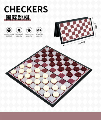 PuzzleEarlyEducationPlayHouseBoardGameMagneticBoxInternationalCheckers(English)