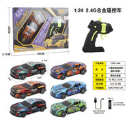 1：24合金铁皮4通遥控赛车频率2.4G遥控车玩具合金玩具