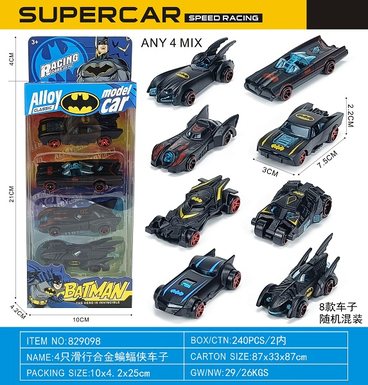 4 sliding alloy Batman cars