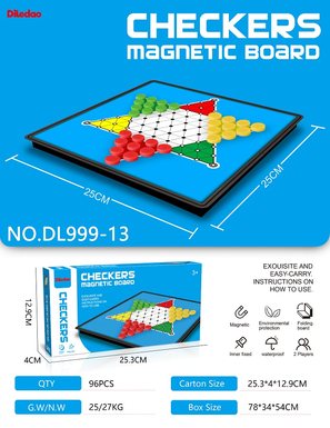 25CM folding magnetic checkers