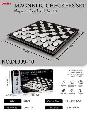 25CM folding magnetic 64 grid international checkers