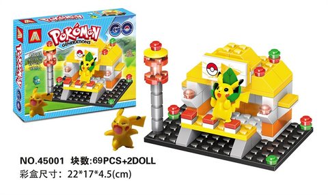 69PCS Pet Elf Building Blocks Set+2 Solid Dolls