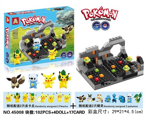 102PCS pet elf building block set+4 random solid dolls