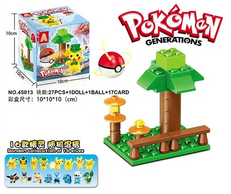 27PCS Pet Elf Building Blocks Set+1pCS Elf Balls+1 Random Solid Doll