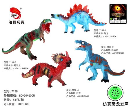 Simulated Vinyl Dinosaur 4 Mixed Models (with IC Call)