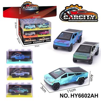 1: 36 Colorful Reunion Alloy Car Tesla Model Colorful Blue/Green/Grey Tri color Hybrid