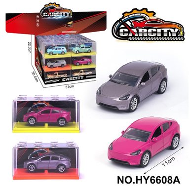 1: 36 turn alloy car, electric car, Tesla