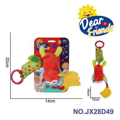 Baby Puzzle Plush Soothing Toy Monkey Hanging Bed Wind Chime