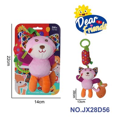 Baby Puzzle Plush Soothing Toy Cat Hanging Bed Wind Chime