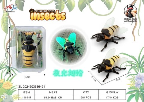 Luminous little bee Chain winding crawling