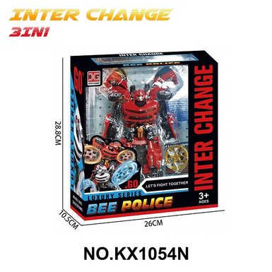 Police car transformation robot