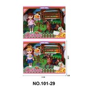 时尚过家家女孩玩具-6寸小凯利娃娃和小马