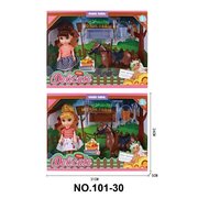 时尚过家家女孩玩具-6寸小凯利娃娃和小马