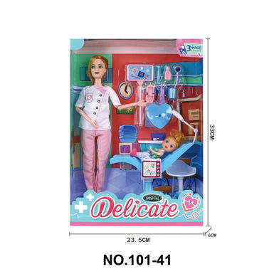 Fashionable Playhouse Girl Toy - Dentist Doll
