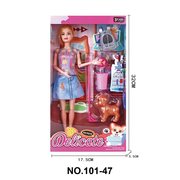 时尚过家家女孩玩具-11寸芭比宠物主题