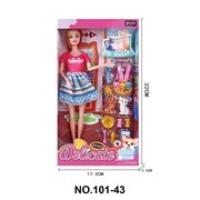 时尚过家家女孩玩具-11寸芭比宠物主题