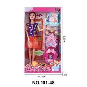 时尚过家家女孩玩具-11寸芭比宠物主题